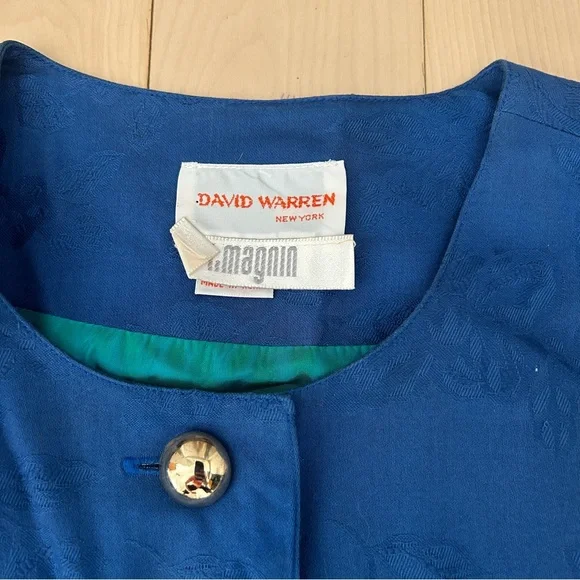 Vintage David Warren New York Gold Button Dress - Picture 5 of 6